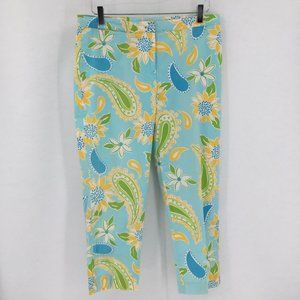 Lilly Pulitzer Via Blue Croissant crop pants 12